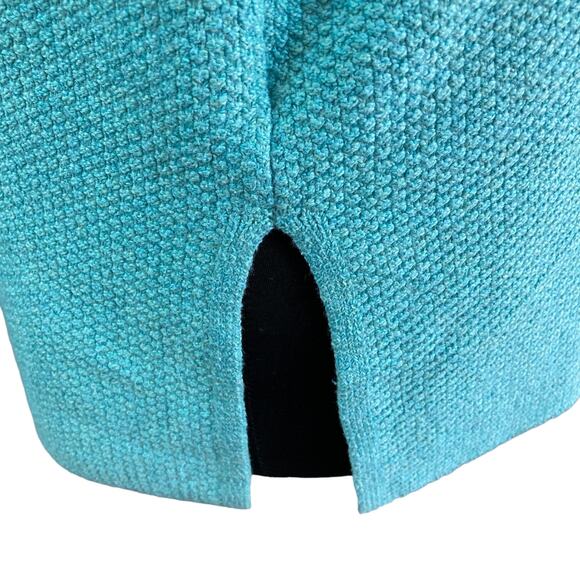 J. Jill Turquoise Blue Textured Knit Pullover Long Sleeve Top SM Oversized Basic - Picture 4 of 8